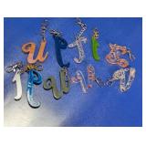 Assorted Resin Initial Letter Keychains