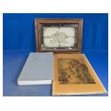 Religious Decor Lot Hymnal Framed Art Portrait