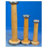 Vintage Industrial Wooden Bobbins Lot