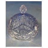 Vintage Cut Glass Butter Dish or Candy Lid