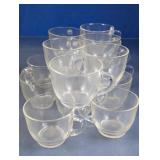Set of 12 Clear Glass Punch or Coffee Cups