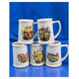 Ceramic Mushroom Motif Mugs Set