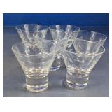 Vintage Etched Glass Cocktail Cups Set