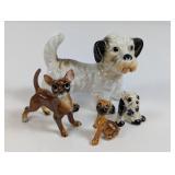 Ceramic Dog Figurines Lot