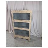 Vintage 3-Tier Metal Barrister Bookcase