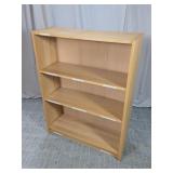 Light Wood Laminate 3-Shelf Bookcase