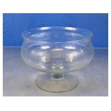 Elegant Pedestal Clear Glass Compote Bowl