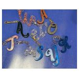 Handmade Resin Initial Keychains