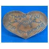 Heart Metal Wall Decor Thank You For Not Smoking