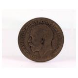 1918 Great Britain One Penny Coin