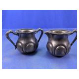 (2)Vintage Ornate Creamer & Sugar Set