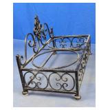 Decorative Metal Scrollwork Double Planter H