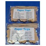 (2)Packs Kraft Scalloped Gift Tags w/Twine Lot