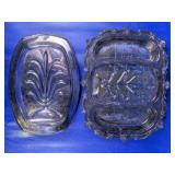 (2)Vintage Silver-Tone Serving Dish Duo
