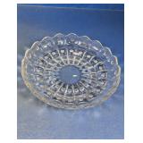 Clear Glass Scalloped Pressed Glass Dish