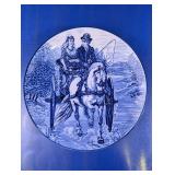 Vintage Style Blue and White Decorative Plate