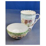 Vintage Floral Cups