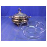 (2)Covered Serving Dish & Glass Casserole Set