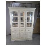 Classic Cream Distressed China Hutch