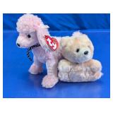 Ty Brigitte Poodle & Bear Plush Toys