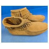 Minnetonka Fringe Ankle Boots