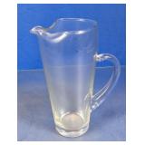 Tall Clear Glass Beverage Pitcher