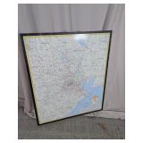 Vintage 2004 Greater Houston Key Map Wall Decor