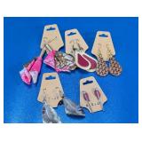 (5)Pairs Artisan Collection of Fashion Earrings