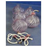 Pink Glass Oil Lamp Shades