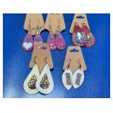 (5)Pairs Handmade Teardrop Earring Collection Lot