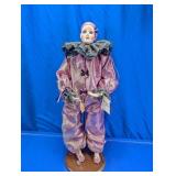 Teardrop Clown Doll w/ Stand