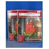 Holiday Time Shimmer Candle Window Silhouette