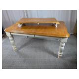 Two-Tone Farmhouse Dining Table w/ Leaf
