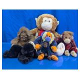 Assorted Plush Monkey & Ape Toy Lot
