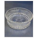 Vintage Ribbed Glass Round Candy Dish