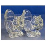 Glass Squirrel Votive Holders