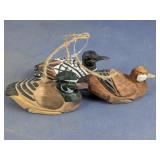 Carved Wooden Bird Figurines