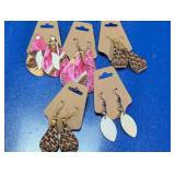(5)Pairs Assorted Faux Leather Earring Lot