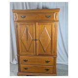 Traditional Wooden Armoire w/Diamond Details