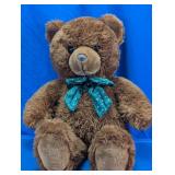 Plush Teddy Bear w/ Teal Bow