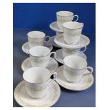 Floral Teacups & Saucers Set