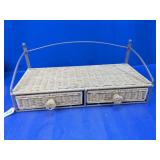 Wicker Style Desk Organizer w/ Drawers