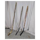 Wooden Hockey Sticks Lot