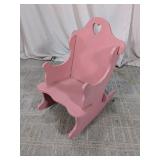 Pink Wooden Child Rocking Chair