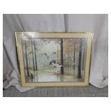 Framed Duck Print Wall Art