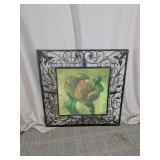 Decorative Metal Scrollwork Floral Wall Art Panel