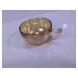 Amber Iridescent Carnival Glass Teacup