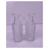 Clear Glass Cruet Bottles Set