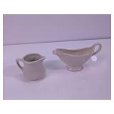 Ceramic Creamer and Gravy Boat Set