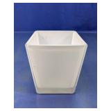 Frosted Glass Square Planter Pot